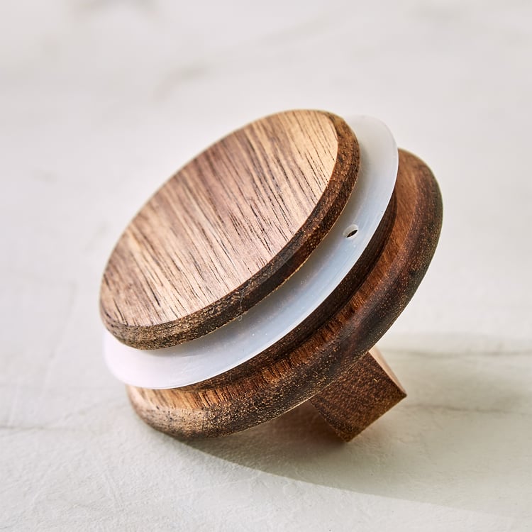 Chefs Pride Marcus Borosilicate Glass Jar with Acacia Wood Lid - 200ml