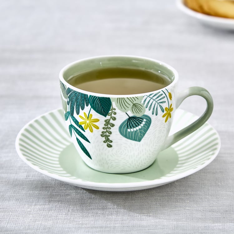 Raisa Joven Bone China Printed Cup and Saucer - 210ml
