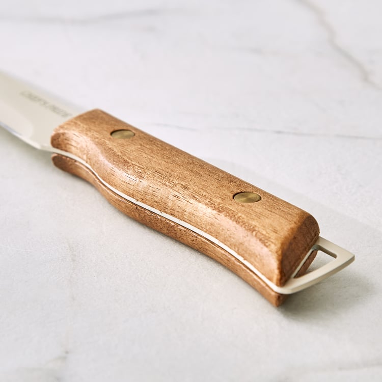 Chefs Pride Hampton Stainless Steel Utility Knife with Acacia Wood Handle