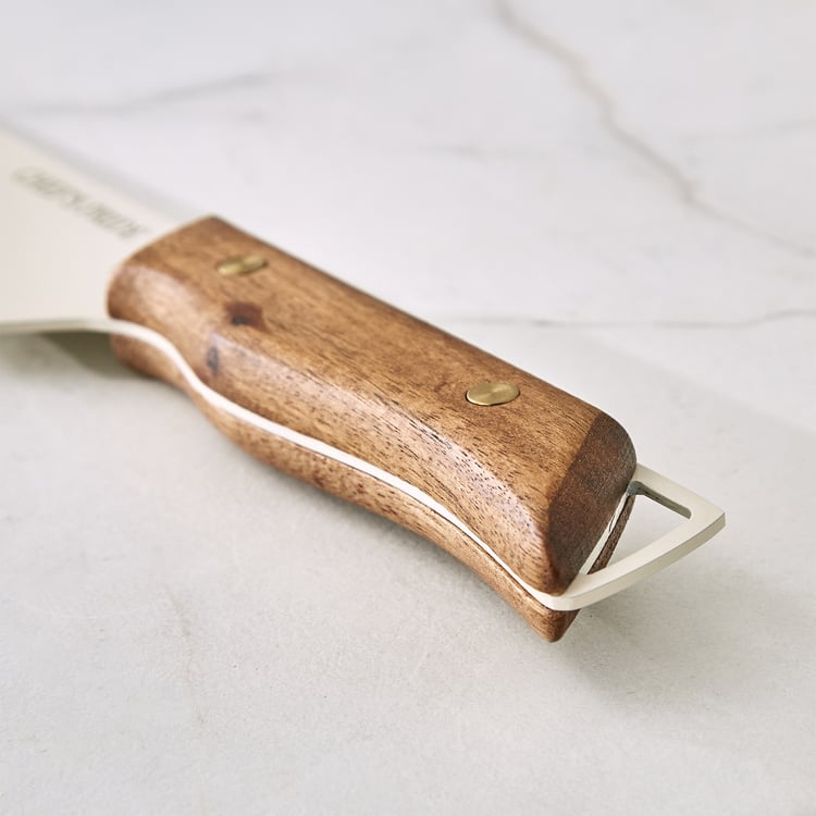 Chef's Pride Hampton Stainless Steel Chef Knife with Acacia Wood Handle