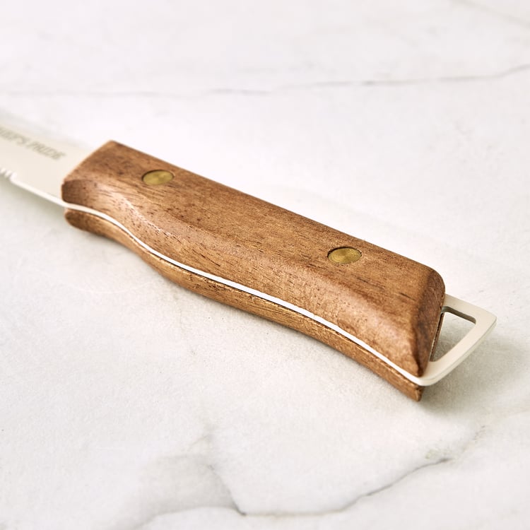 Chef's Pride Hampton Stainless Steel Knife with Acacia Wood Handle