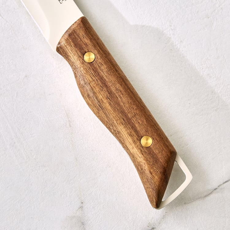 Chef's Pride Hampton Stainless Steel Slicing Knife with Acacia Wood Handle