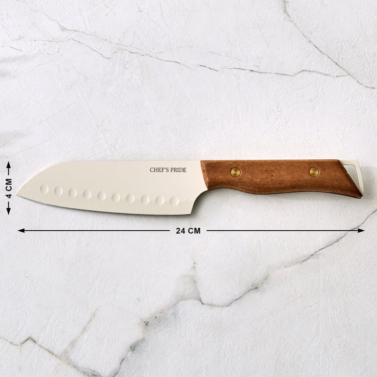 Chefs Pride Hampton Stainless Steel Santoku Knife