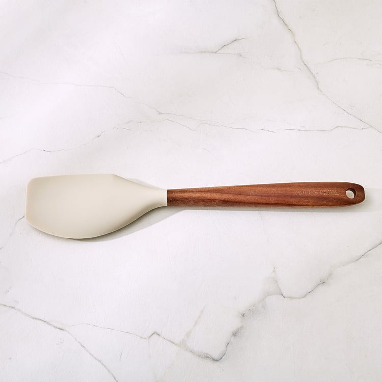 Chefs Pride Zeta Silicone Spatula with Acacia Wood Handle