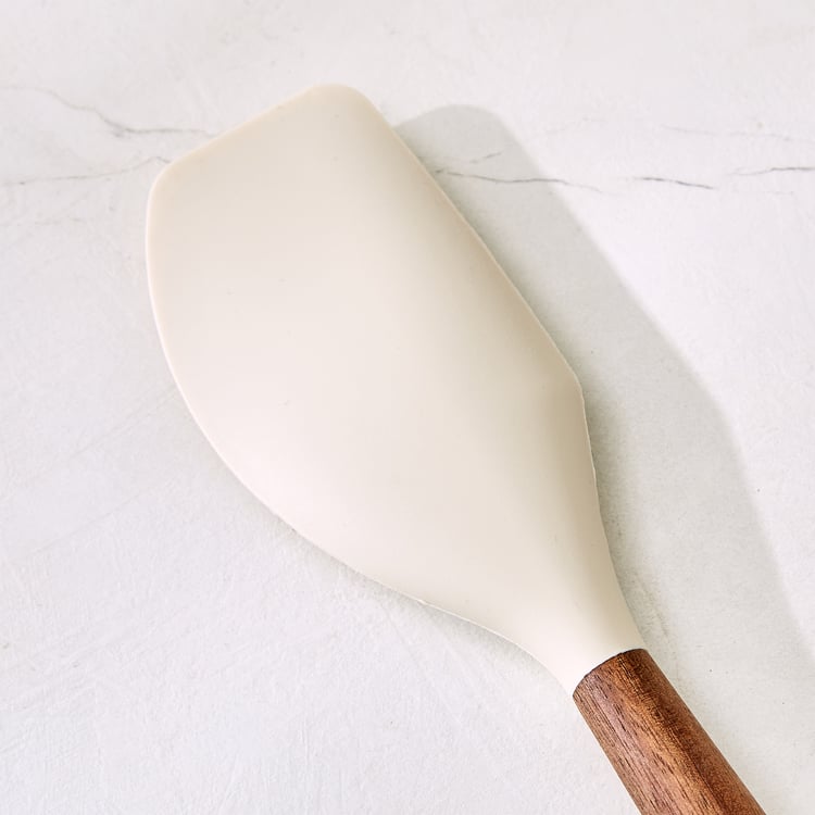 Chefs Pride Zeta Silicone Spatula with Acacia Wood Handle