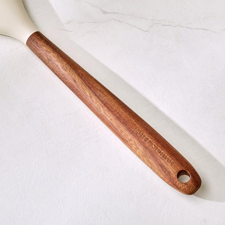 Chefs Pride Zeta Silicone Spatula with Acacia Wood Handle