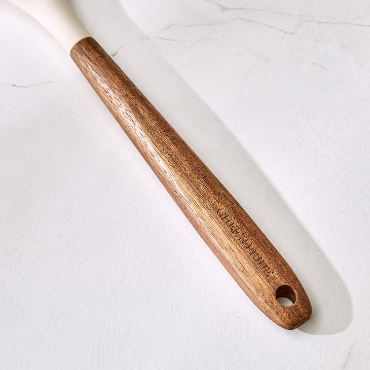 Chef's Pride Zeta Silicone Spoon with Wooden Handle