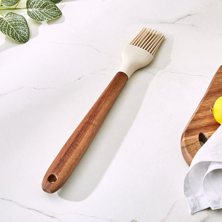 Chefs Pride Zeta Silicone Oil Brush with Acacia Wood Handle