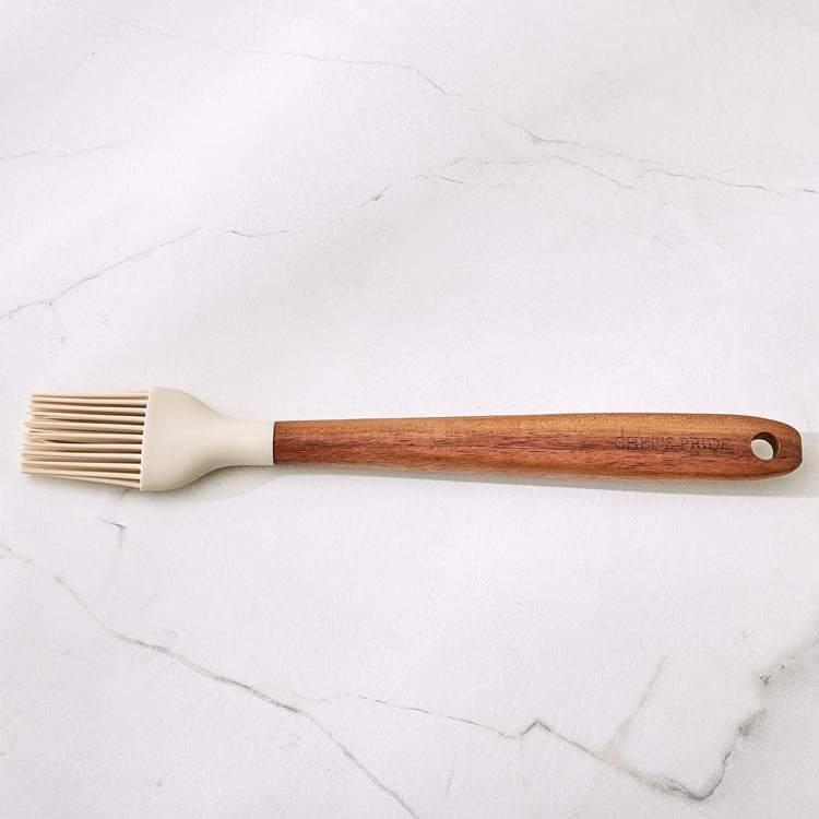 Chefs Pride Zeta Silicone Oil Brush with Acacia Wood Handle