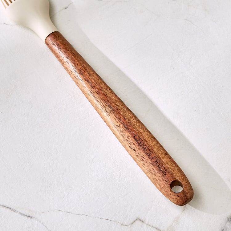 Chefs Pride Zeta Silicone Oil Brush with Acacia Wood Handle