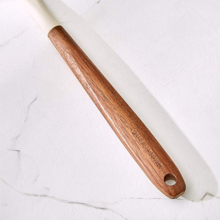 Chefs Pride Zeta Silicone Turner with Acacia Wood Handle