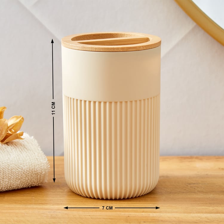 Intelio Boyle Toothbrush Holder with Bamboo Divider