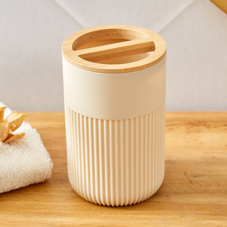 Intelio Boyle Toothbrush Holder with Bamboo Divider