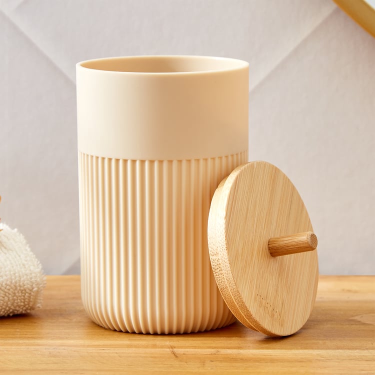 Intellio Boyle Cotton Jar with Bamboo Lid