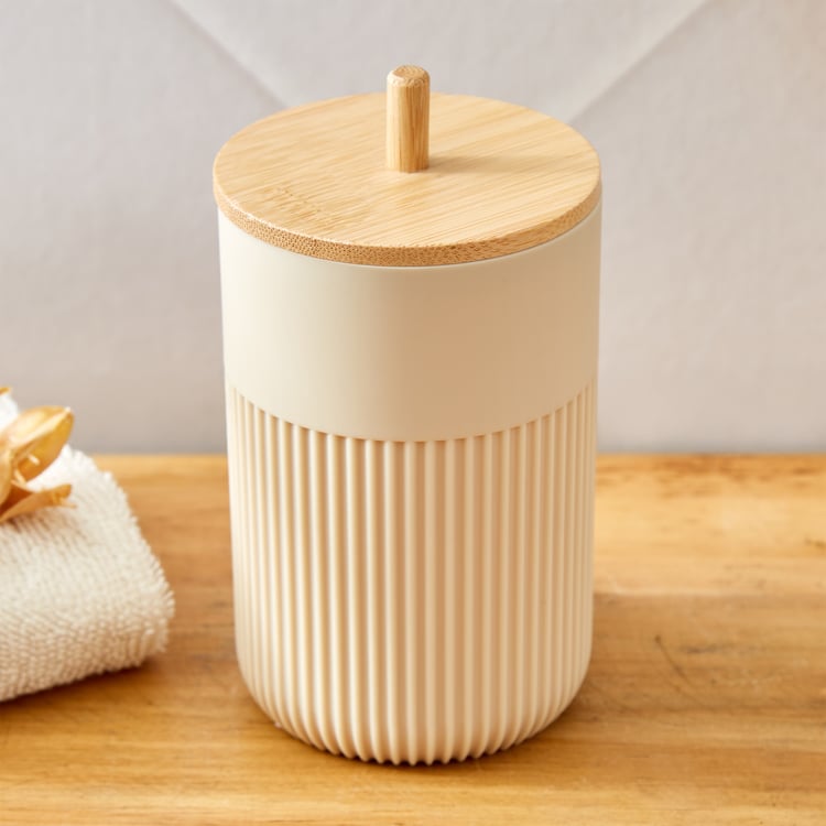 Intellio Boyle Cotton Jar with Bamboo Lid