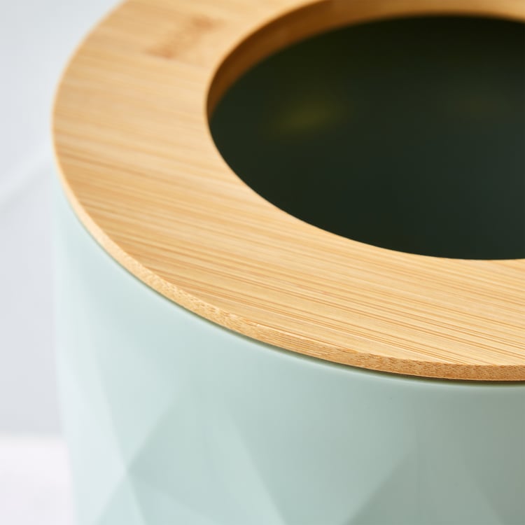 Intelio Boyle Waste Bin with Bamboo Ring - 6L