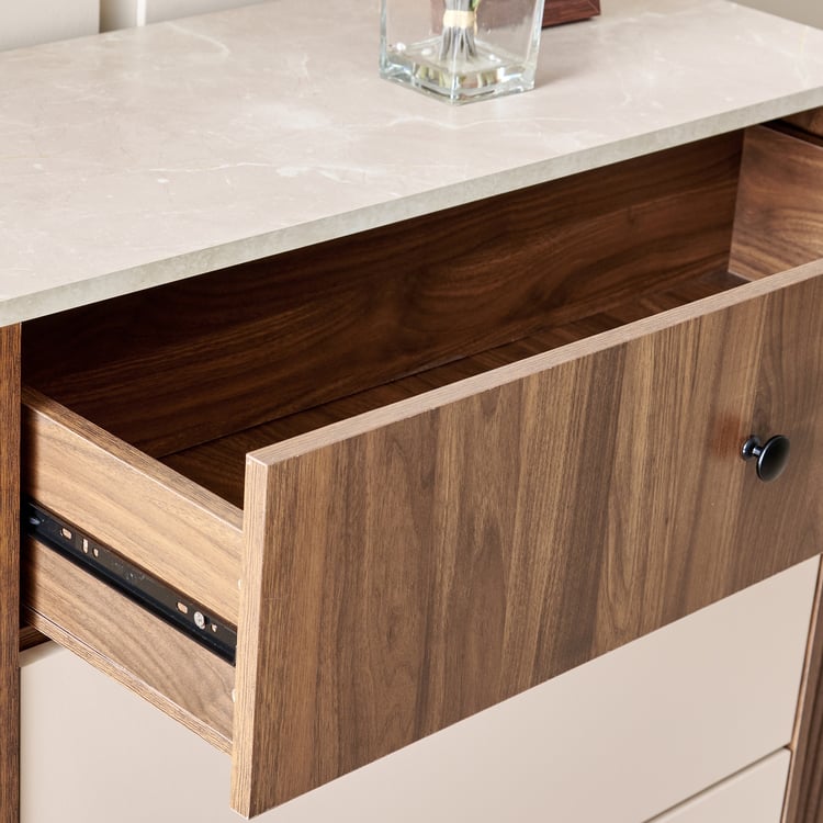 Addison 12 Pair Shoe Cabinet with Drawer - Walnut