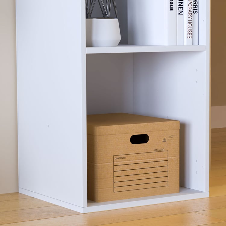 Helios Soho 3-Tier Open Book Shelf - White