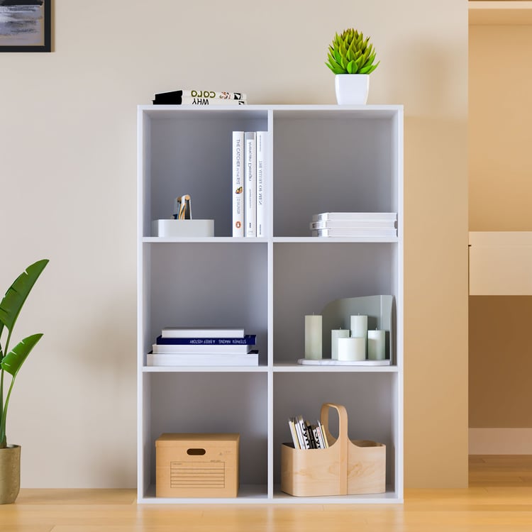 Helios Soho 3-Tier Open Book Shelf - White