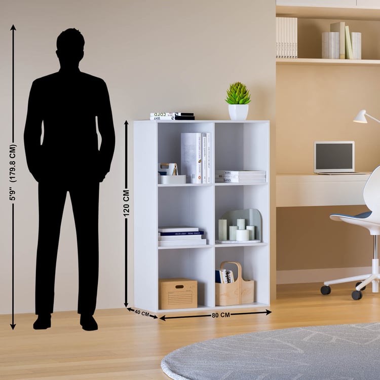 Helios Soho 3-Tier Open Book Shelf - White
