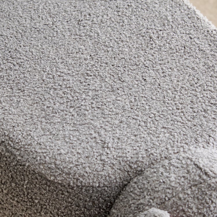 Peaches Fabric Elephant Pouffe - Grey