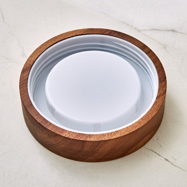 Chefs Pride Amaze Borosilicate Glass Jar with Acacia Wood Lid - 2.5L