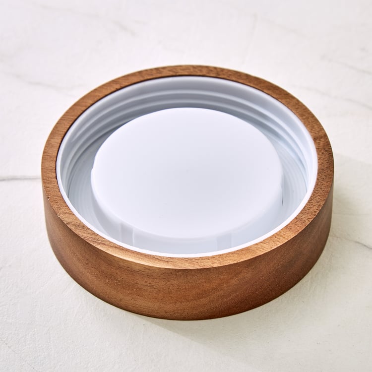 Chefs Pride Amaze Borosilicate Glass Jar with Acacia Wood Lid - 2L