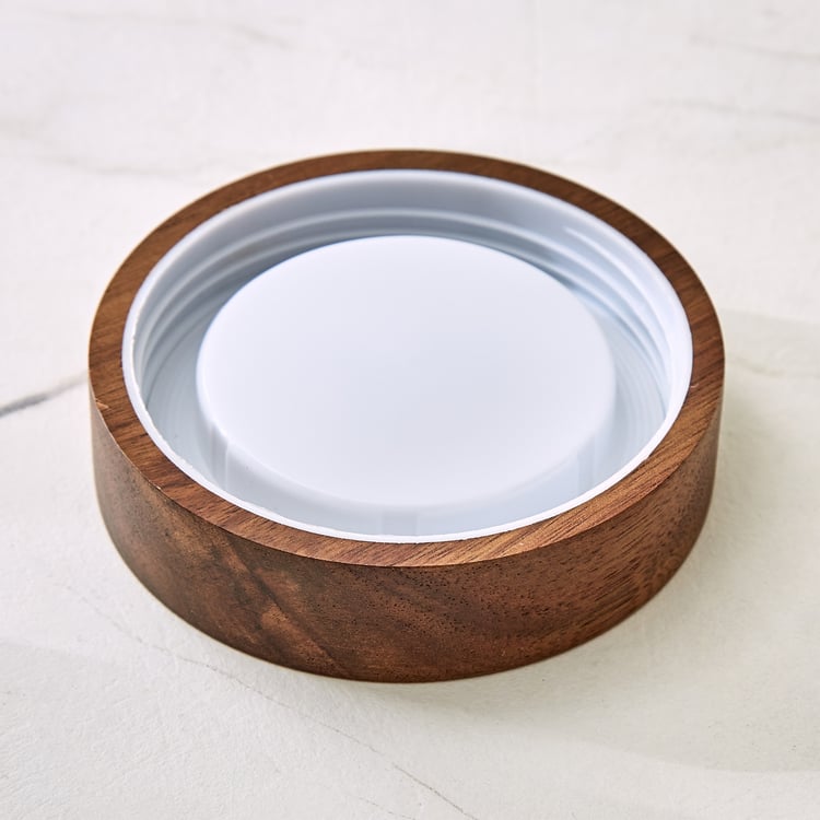 Chefs Pride Amaze Borosilicate Glass Jar with Acacia Wood Lid - 1.8L