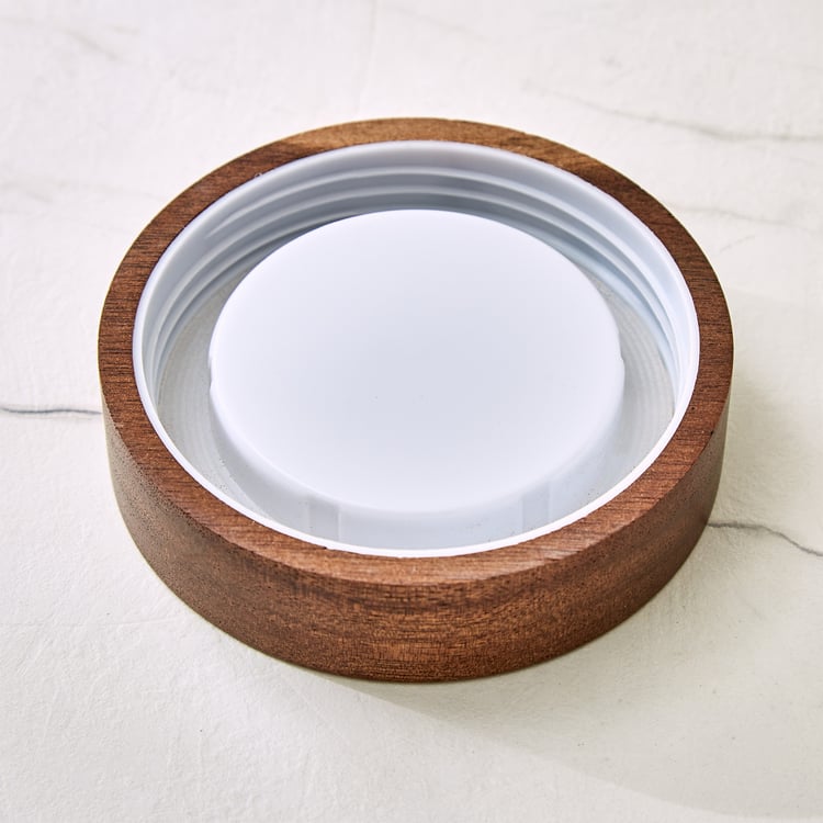 Chefs Pride Amaze Borosilicate Glass Jar with Acacia Wood Lid - 1.4L