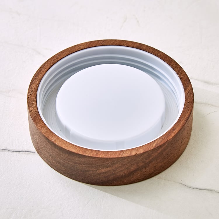Chefs Pride Amaze Borosilicate Glass Jar with Acacia Wood Lid - 1L