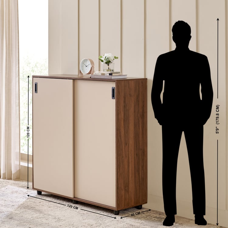 Addison 24 Pair Shoe Cabinet - Walnut