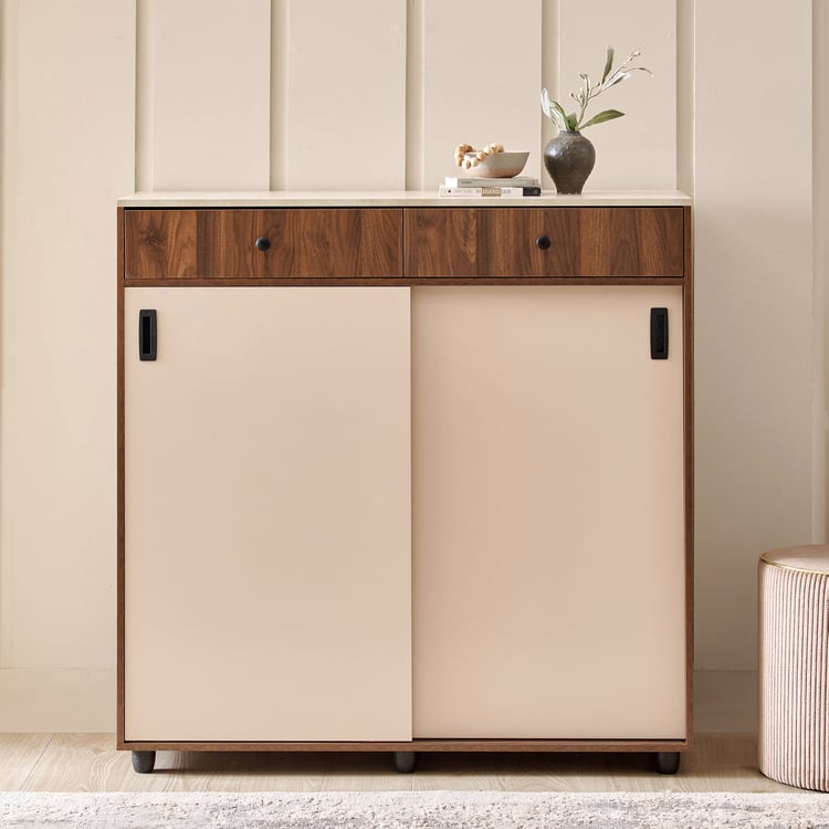 Addison 20 Pairs Shoe Cabinet with Drawer - Beige