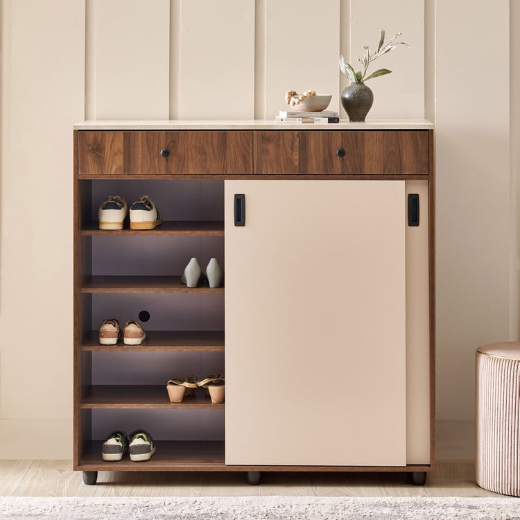 Addison 20 Pairs Shoe Cabinet with Drawer - Beige