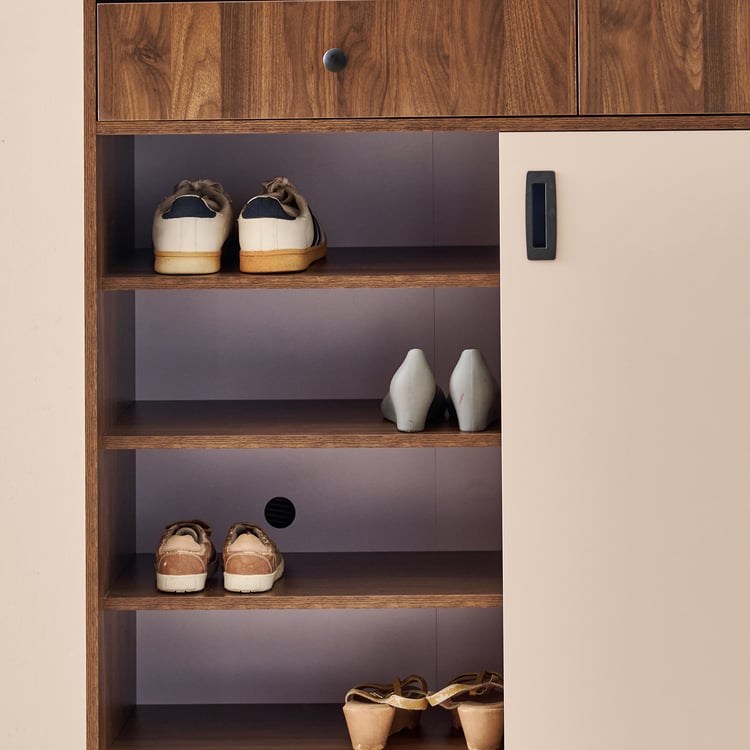 Addison 20 Pairs Shoe Cabinet with Drawer - Beige
