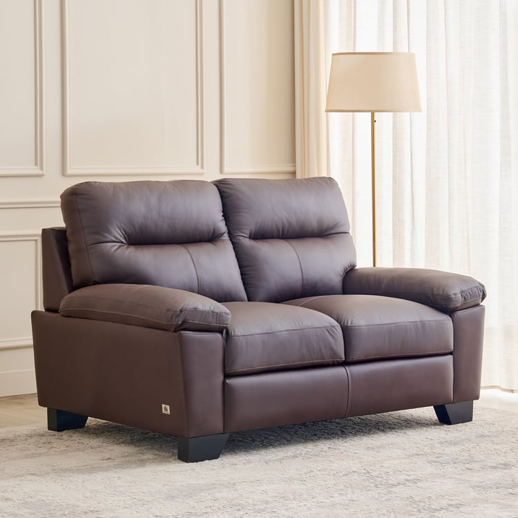 Winchester NXT Half Leather 2-Seater Sofa - Brown