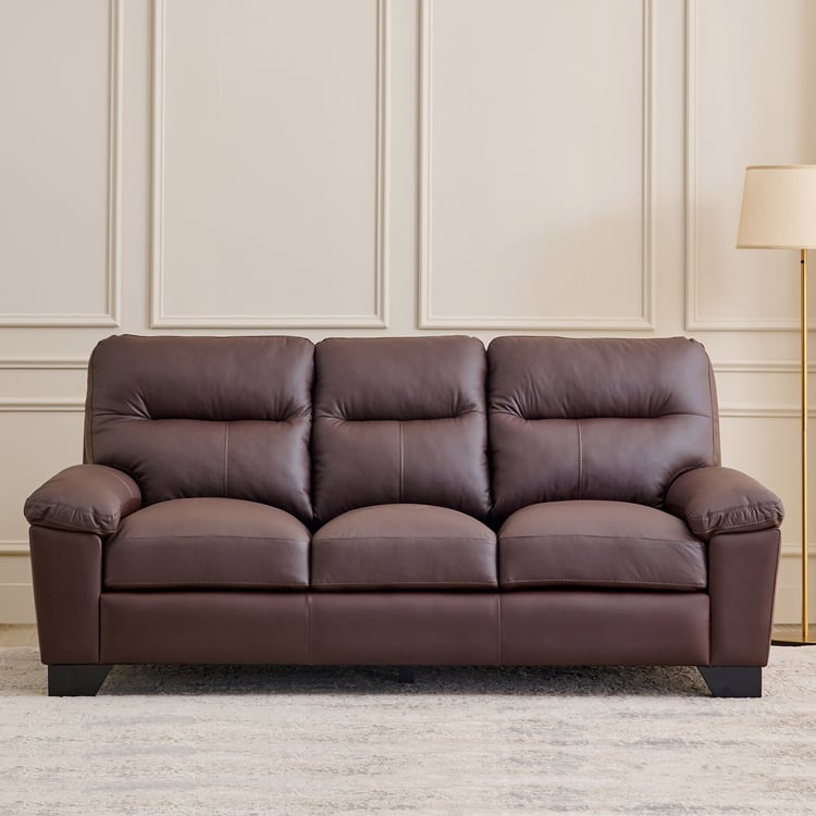 Winchester NXT Half Leather 3-Seater Sofa - Brown