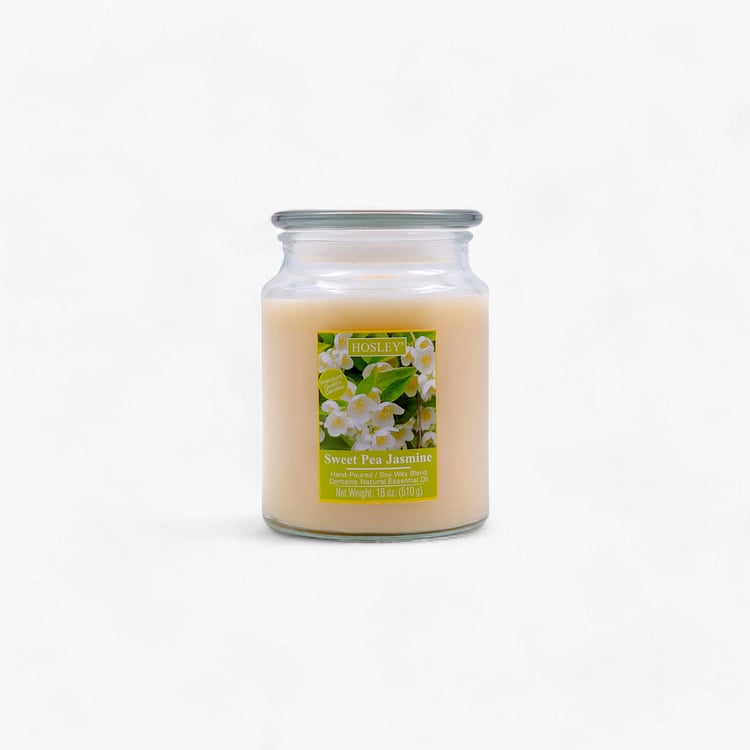 HOSLEY Sweet Pea Jasmine Scented Jar Candle