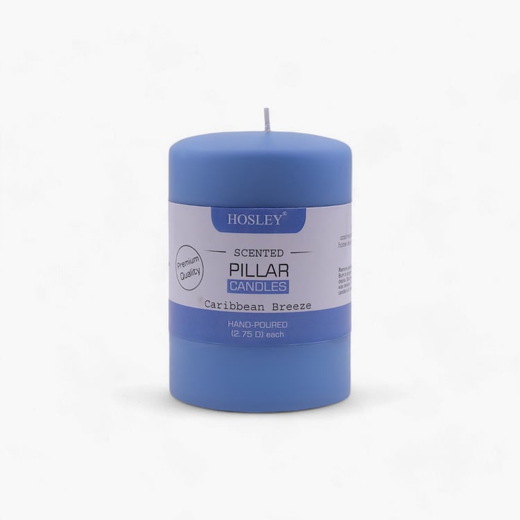 HOSLEY Caribbean Breeze Scented Pillar Candle