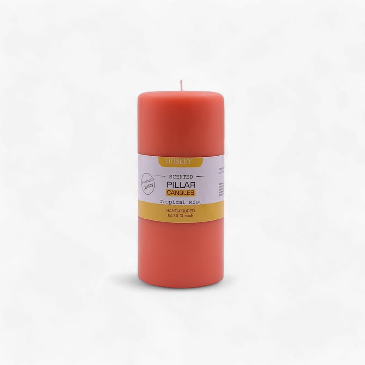 HOSLEY Tropical Mist Scented Pillar Candles