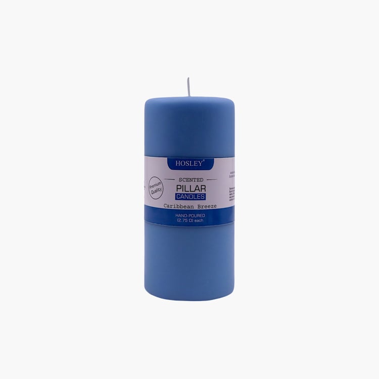 HOSLEY Caribbean Breeze Scented Pillar Candle