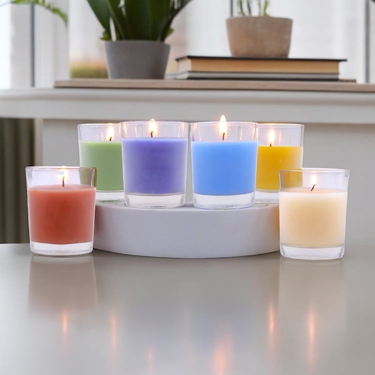 HOSLEY Set of 6 Multi Scented Votive Candles