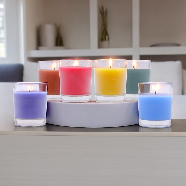 HOSLEY Set of 6 Multi Scented Votive Candles