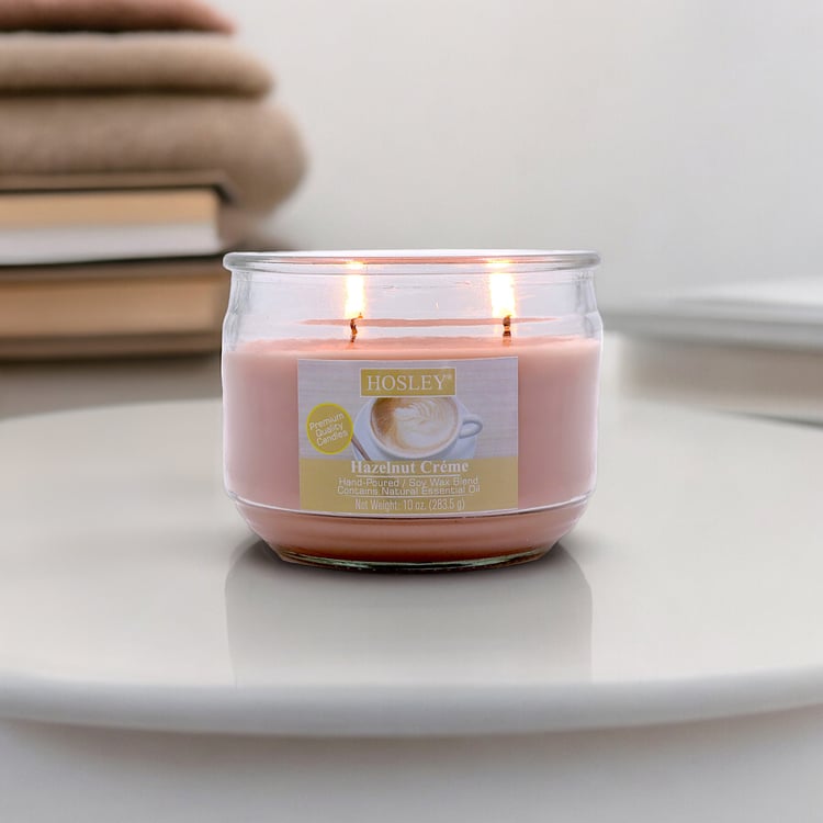 HOSLEY Hazelnut Creme Scented Jar Candle