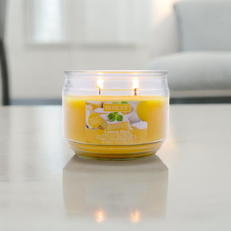 HOSLEY Lemon Bar Scented Jar Candle