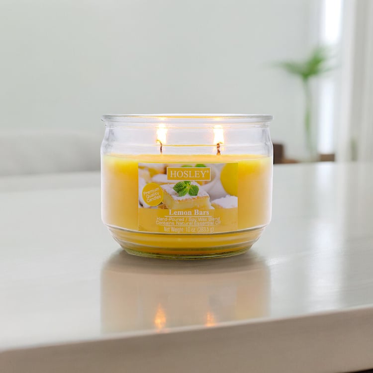 HOSLEY Lemon Bar Scented Jar Candle