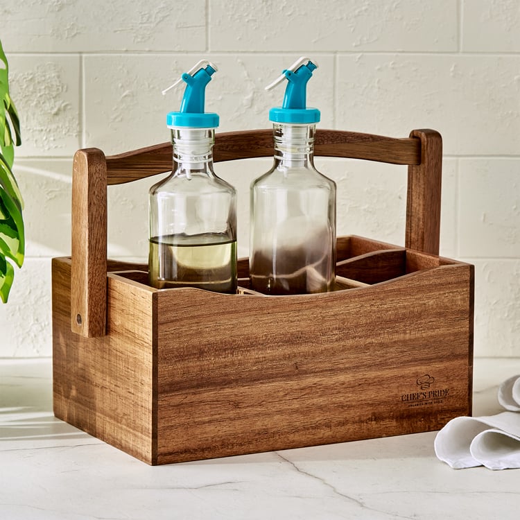 Chefs Pride Marion Acacia Wood Cutlery Holder