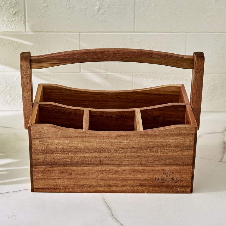 Chefs Pride Marion Acacia Wood Cutlery Holder