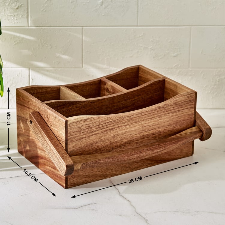 Chefs Pride Marion Acacia Wood Cutlery Holder