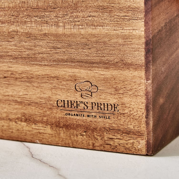 Chefs Pride Marion Acacia Wood Cutlery Holder