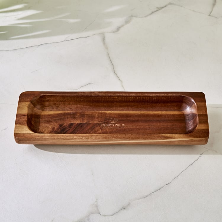 Chef's Pride Marion Acacia Wood Serving Platter - 32x10x4cm